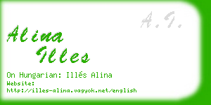 alina illes business card